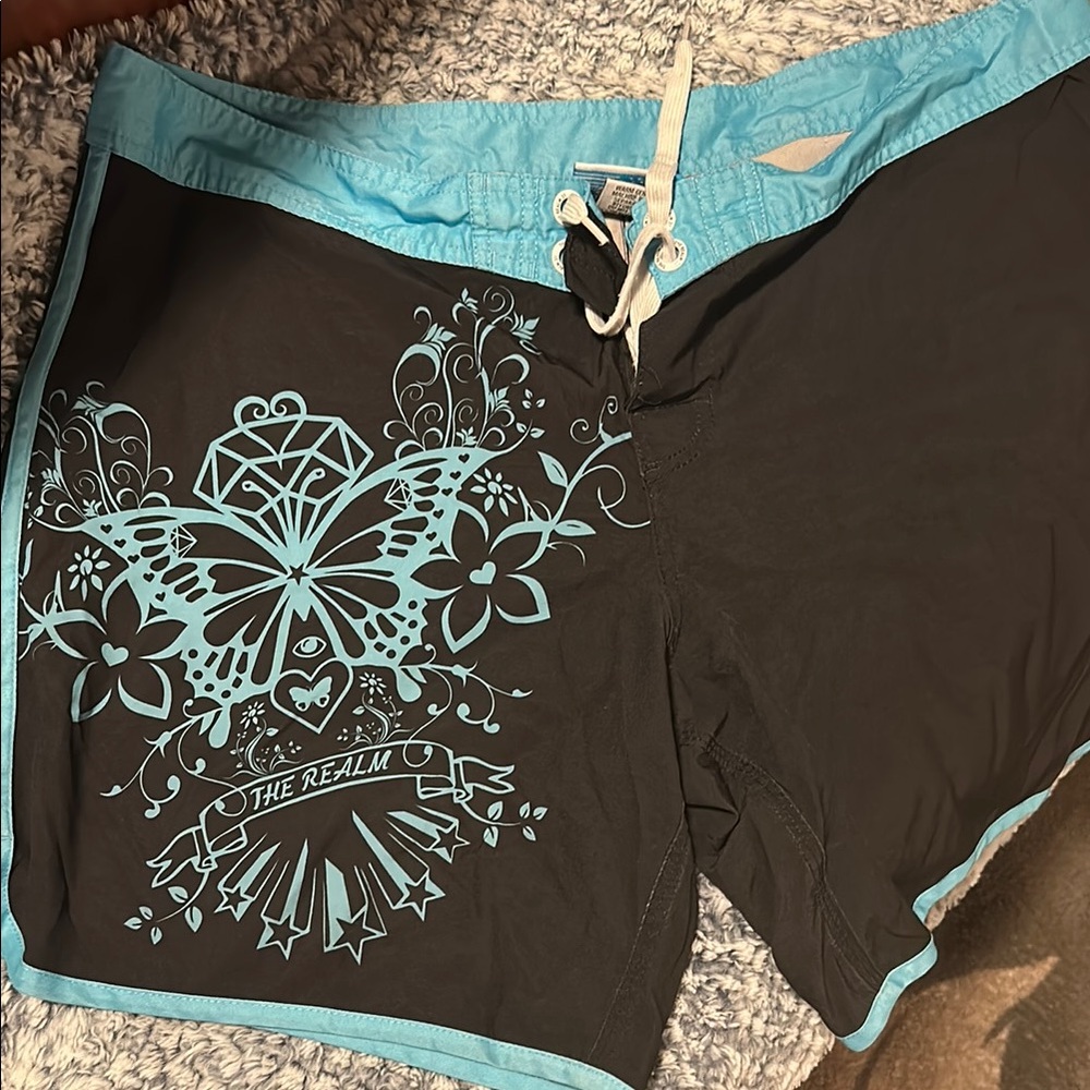 Black and Blue Athletic Shorts with Stylish Design